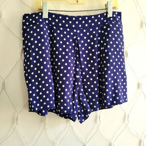 Zara Woman Dressy Shorts / Navy & Cream Polka-Dot / Size XS